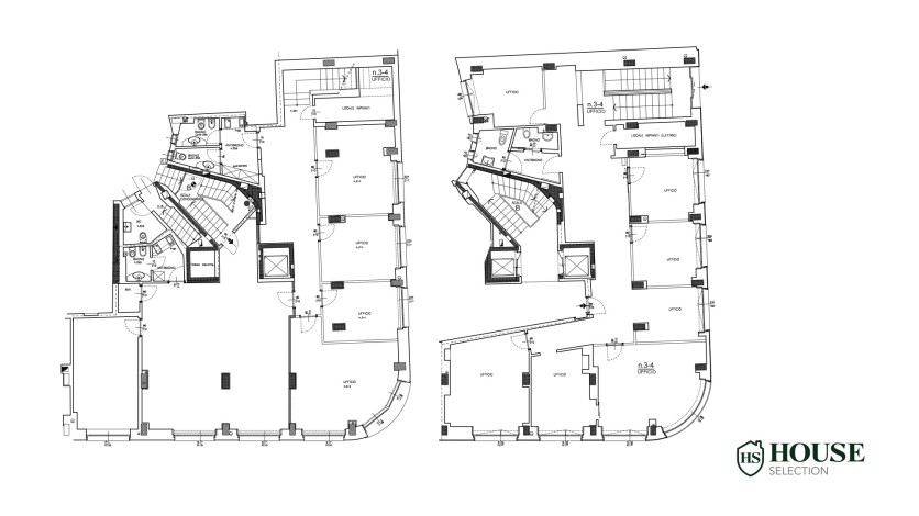 Planimetria affitto ufficio corso Venezia, locazione, mm metropolitana Palestro, ampia metratura, ingresso indipendente, stabile signorile, ristrutturato, centro storico Milano