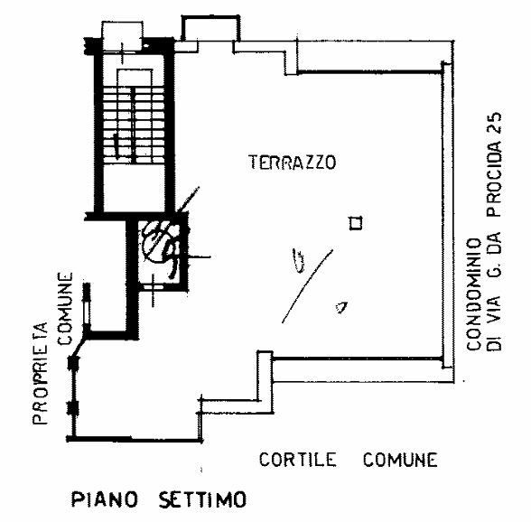 Planimetria terrazzo 7 piano